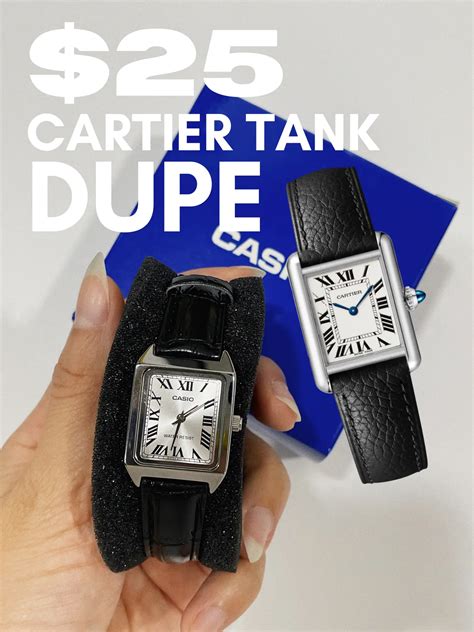 cartier santos dupe|casio cartier tank dupe.